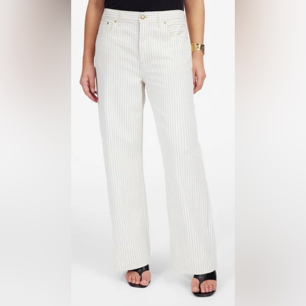 NWT - Madewell - Low-Slung Baggy Jeans - Striped - Size 30 - Picture 4 of 16